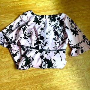 Lane Bryant Pink and Black Floral Dress
